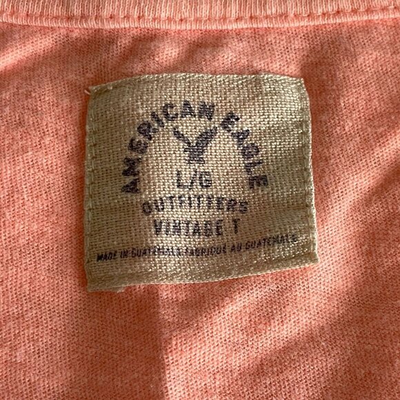 American Eagle Shirt Size Large Lot 2 Blue Thin Short Sleeve Logo Graphic - Picture 9 of 14